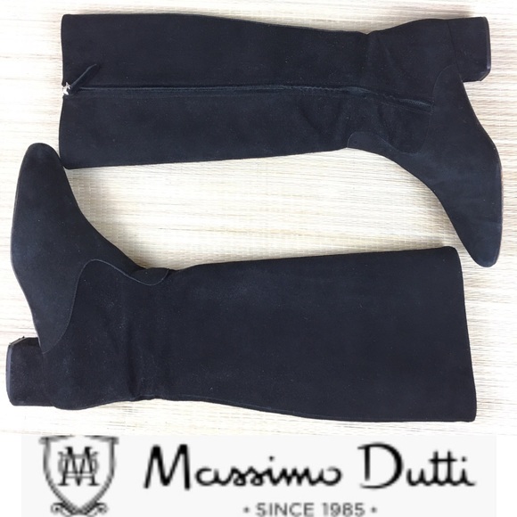 Massimo Dutti Shoes - MASSIMO DUTTI Made In Spain Black Suede Boots